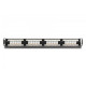 Panel krosowy (patch panel) 19' 24x RJ45, LSA pion, kat.6, nieekranowany, 1U, prowadnica kabli, pola opisowe, Czarny