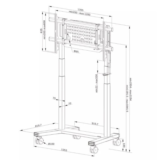 Wózek na TV FL55-975BL1 