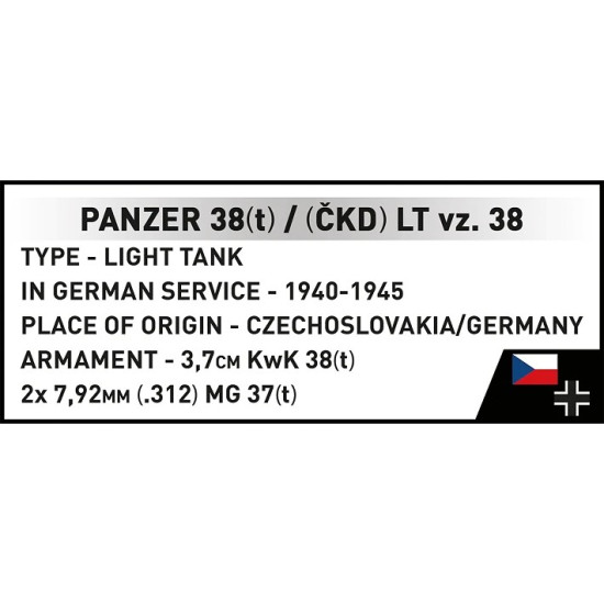 Klocki Panzer 38 LT VZ.38 690 elementów