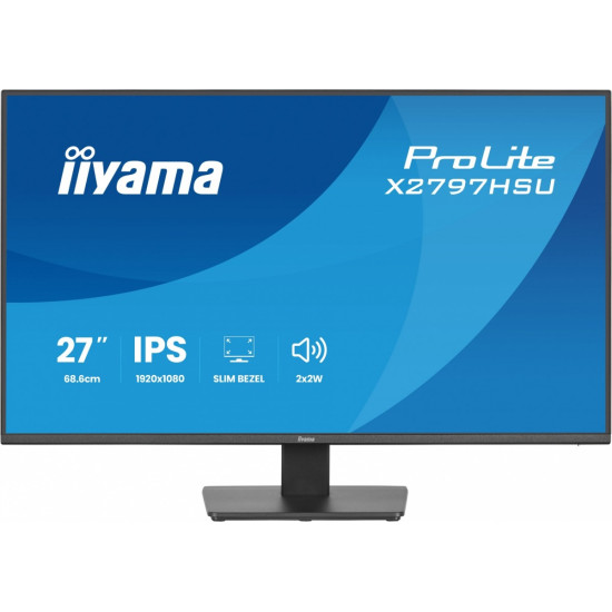 Monitor  ProLite 27 cali X2797HSU-B1  IPS,FHD,HDMI,DP,120Hz,350CD,2xUSBv3.2,  2xUSB-C, GW 5lat 