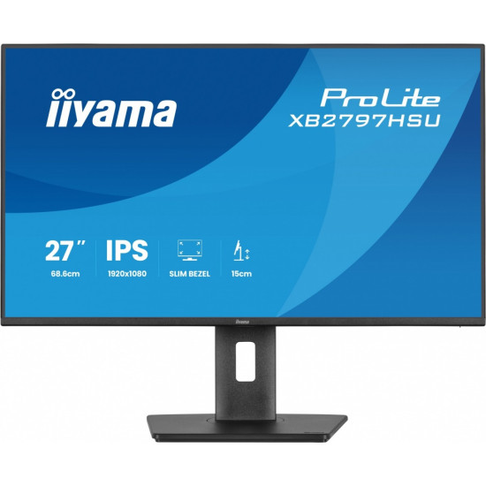 Monitor ProLite 27 cali XB2797HSU-B1 IPS,FHD,HDMI,DP,120Hz,2xUSBv3.2,        2xUSB-C, 350 CD, 2x2W, HAS 150/PIVOT