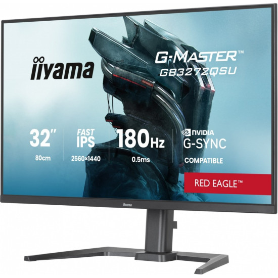 Monitor 31.5 cala GB3272QSU-B1 QHD,IPS,180Hz,2xHDMI,DP,400CD,          2xUSB 3.2 , 2xUSB-C,G-SYNC Compatible, 2x5W, , HAS 150
