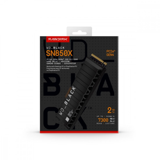 Dysk SSD WD Black 2TB SN850X NVMe M.2 PCIe Radiator