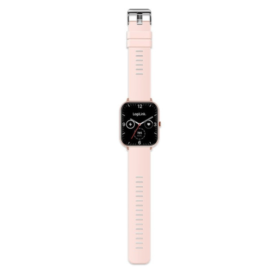 Smartwatch LCD, BT5.2 IP68, różowy 