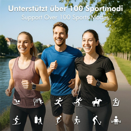 Smartwatch LCD, BT5.2 IP68, różowy 