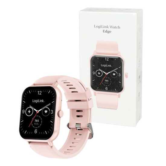 Smartwatch LCD, BT5.2 IP68, różowy 