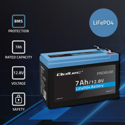Akumulator LiFePO4 Litowo-Żelazowo-Fosforanowy | 12.8V |  7Ah |  89.6Wh | BMS 
