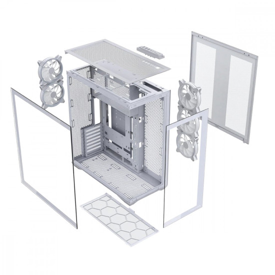 Obudowa Volcano Space XL ARGB Full Tower 5 wentylatorów, biała