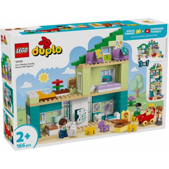 Klocki DUPLO 10470 Nowoczesny dom rodzinny 3 w 1 z figurkami