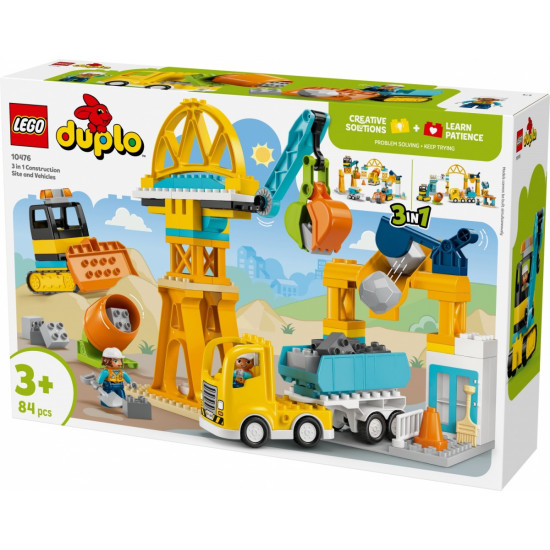 Klocki DUPLO 10476 Plac budowy z pojazdami 3 w 1
