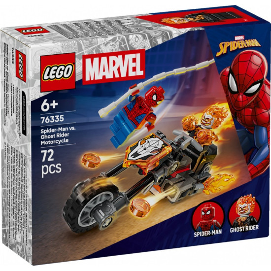 Klocki Super Heroes 76335 Spider-Man kontra Ghost Rider na motocyklu