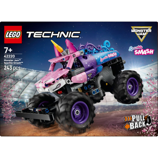 Klocki Technic 42220 Monster Jam Sparkle Smash z napędem typu pull-back