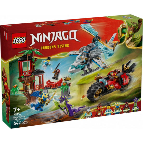 Klocki Ninjago 71857 Bitwa ninja: domek na drzewie z pojazdami