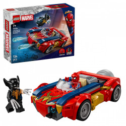 Klocki Super Heroes 76336 Spider-Man w samochodzie kontra zvenomowany Wolverine