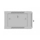 Szafa instalacyjna rack wisząca 19 cali 4U 600x450 szara drzwi metalowe (flat pack)