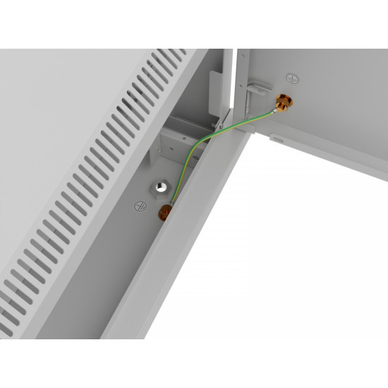 Szafa instalacyjna rack wisząca 19 cali 4U 600x450 szara drzwi metalowe (flat pack)