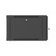 Szafa instalacyjna rack wisząca 19 cali 6U 600x600 czarna drzwi perforowane (flat pack) 