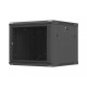 Szafa instalacyjna rack wisząca 19 cali 9U 600x600 czarna drzwi     perforownae ( flat pack) 