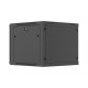 Szafa instalacyjna rack wisząca 19 cali 9U 600x600 czarna drzwi     perforownae ( flat pack) 