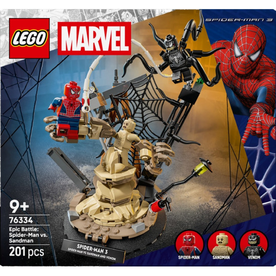 Klocki Super Heroes 76334 Epicka bitwa: Spider-Man kontra Sandman