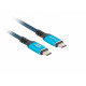 Kabel USB-C M/M USB4 0,5m 240W 8K 60HZ czarno-niebieski 