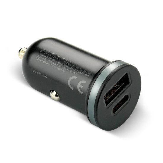 Ładowarka samochodowa CC-30Q QC3.0 35W 1X USB + 1X USB-C PD czarna