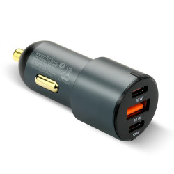 Ładowarka samochodowa CC-40Q QC3.0 60W 1X USB 2X USB-C PD czarna
