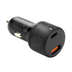 Ładowarka samochodowa CC-50Q QC3.0 75W 1X USB + 1X USB-C PD czarna