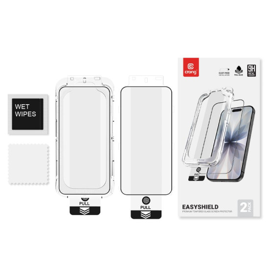 Szkło hartowane EasyShield 2-Pack - iPhone 16e / iPhone 14 / iPhone 13 / iPhone 13 Pro (2 sztuki)