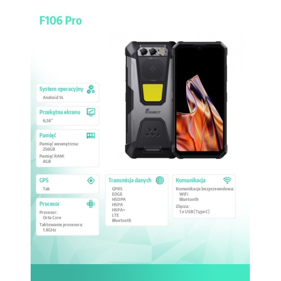 Smartfon F106 Pro black CH 