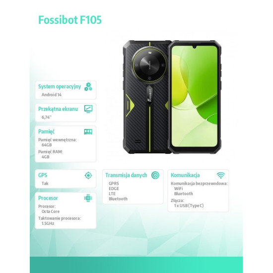 Smartfon F105 green 