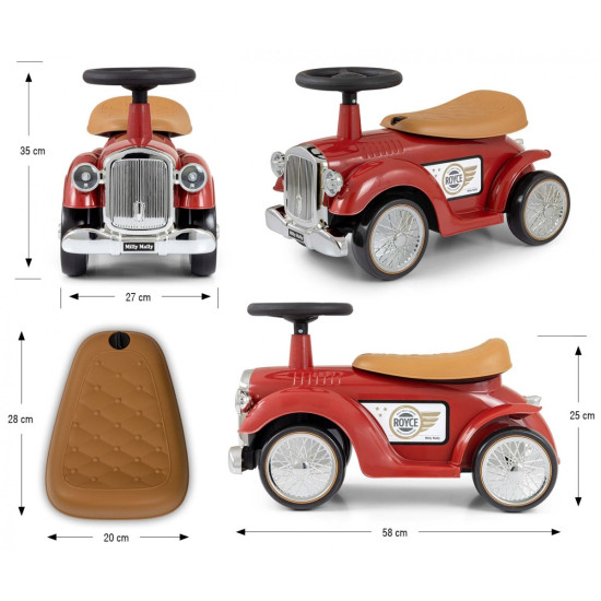 Pojazd Jeździk Royce burgundowy