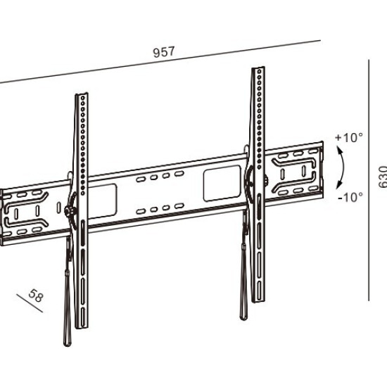 Uchwyt TV TB-951 do telewizora do 120 cali 100kg max VESA 900x600