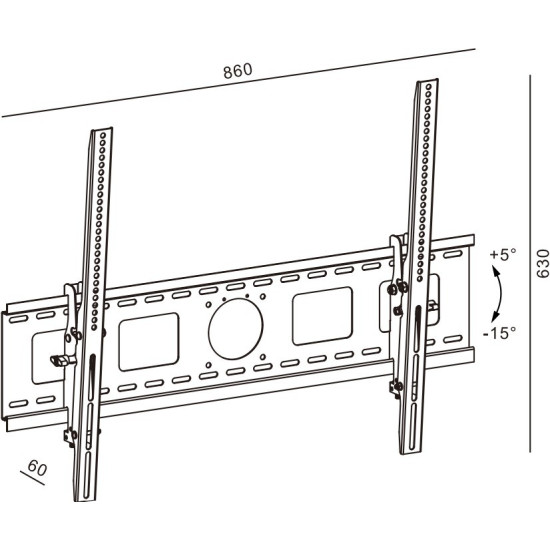 Uchwyt TV TB-851 do telewizora do 100 cali 90kg max VESA 800x600