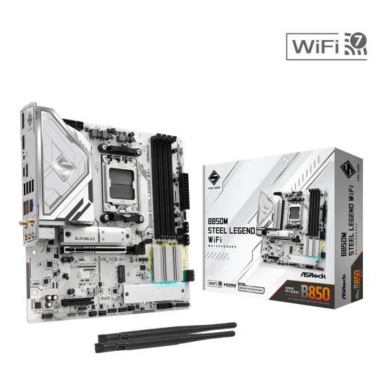 Płyta główna B850M STEEL LEGEND WIFI AM5 4DDR5 HDMI/DP mATX 