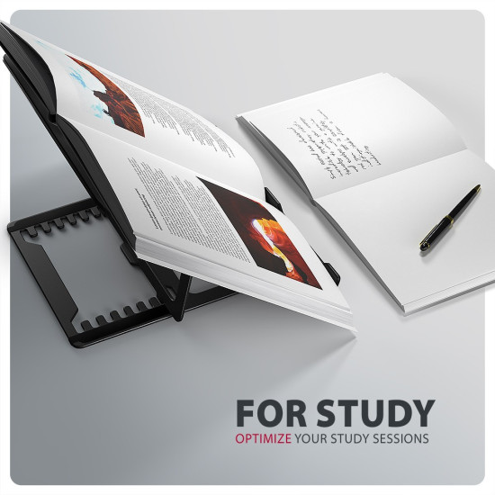 STND-LAB Podstawa do laptopów aluminiowa 10-17,3 cala 8 regulowanych pozycji, Czarna