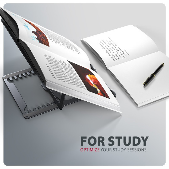 STND-LAG Podstawa do laptopów aluminiowa 10-17,3 cala 8 regulowanych pozycji, Szara