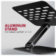 STND-LQB Podstawka do laptopów aluminiowa 10-17,3 cala regulowane kąty nachylenia, Czarna