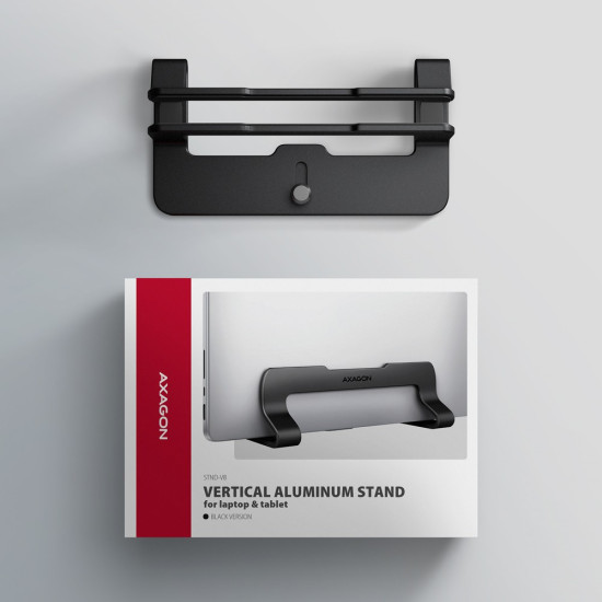 STND-VB Podstawa do laptopów aluminiowa 10-17,3 cala pionowa, Czarna