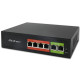 Przełącznik sieciowy SWITCH FAST Ethernet PoE | 4x RJ45 |  2x    RJ45 Uplink | 65W | 10/100Mb/s 