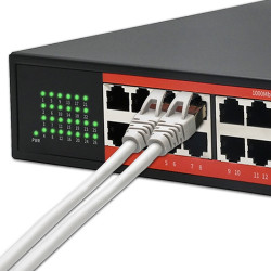 Przełącznik sieciowy SWITCH Gigabit Ethernet PoE | 24x RJ45 | 2x SFP | 1000 Mb/s 