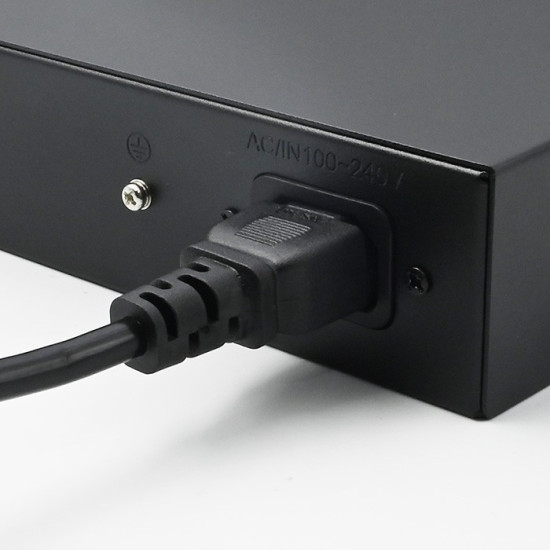 Przełącznik sieciowy SWITCH Gigabit Ethernet PoE | 24x RJ45 | 2x SFP | 1000 Mb/s 