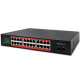 Przełącznik sieciowy SWITCH Gigabit Ethernet PoE | 24x RJ45 | 2x SFP | 1000 Mb/s 