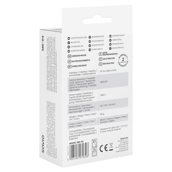 Mysz bezprzewodowa MB-04 2.4 GHz 