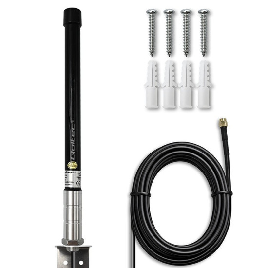 Antena 4G LTE | 15dBi | dookólna | zewnętrzna | SMA | włókno szklane 