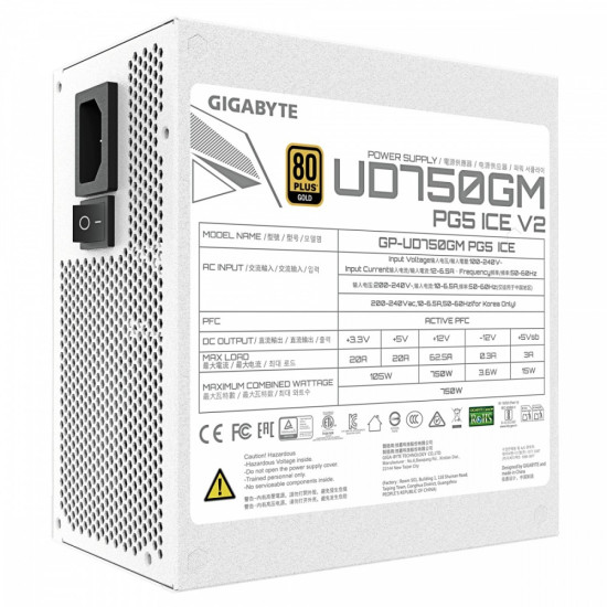 Zasilacz modularny 750W GP-UD750GM PG5 V2 ICE 80+ Gold
