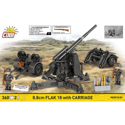 Klocki 8.8 cm Flak z wózkiem 360 klocków