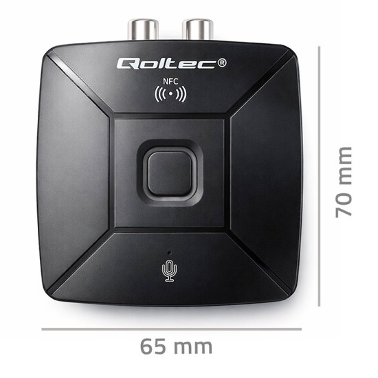 Bezprzewodowy transmiter odbiornik Audio HiFi Home&Car | Bluetooth 6.0 | NFC | 2 x RCA | 1 x AUX MiniJack 3.5mm | Mikrofon 
