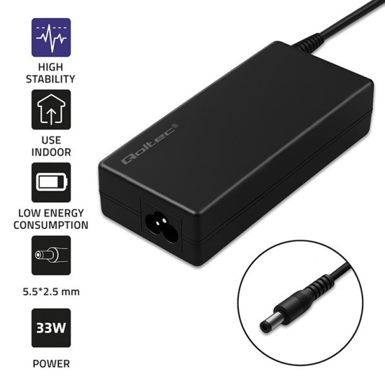 Zasilacz desktopowy 60W | 12V | 5A | 5.5*2.5 | + kabel zasilający 