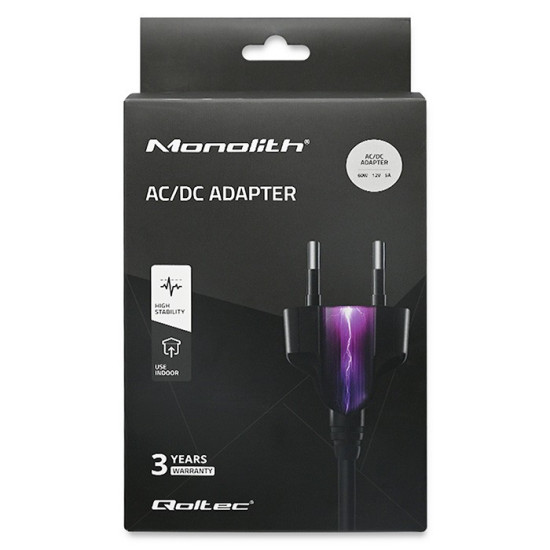 Zasilacz desktopowy 60W | 12V | 5A | 5.5*2.5 | + kabel zasilający 